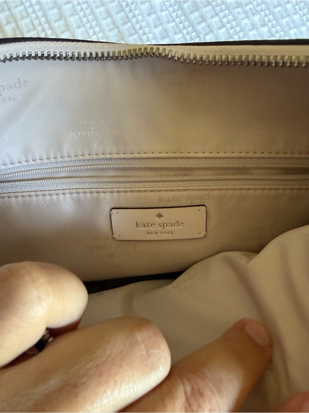 kate Spade Pebbled Leather Bag in Blush - Picture 5 of 10